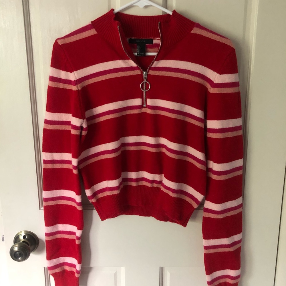 💙 Forever 21 Quarter Zip Sweater